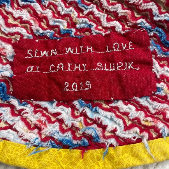 Handmade Winnie the Pooh Quilt Blanket Sewn with Love Cathy Slupik 2019 - Picture 3 of 14